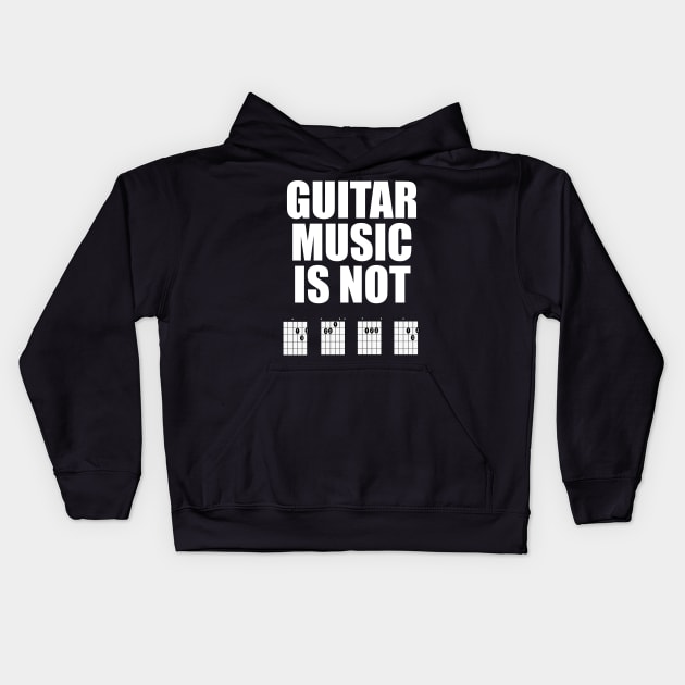 Guitar Music Is Not Dead Kids Hoodie by artpirate